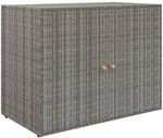 Gartenschrank Grau 100x55,5x80 Cm Poly Rattan Vidaxl