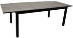 Degamo - Ausziehtisch Faro 180/240x100cm, Aluminium Anthrazit + Glas In Keramikoptik