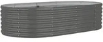 Hochbeet Verzinkter Stahl 152x80x36 Cm Grau Vidaxl