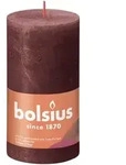 Bolsius - Rustik Stumpenkerze Samtrot, H&ouml;he 13 Cm, &Oslash; 6,8 Cm Stumpen- Und