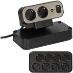 Brennenstuhl - Estilo Duplex Tischsteckdosenleiste, 1x Usb C, 1x Usb A, 10x