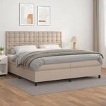 Vidaxl - Boxspringbett Matratze Cappuccino-braun 200x200cm Kunstleder