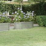 Hochbeet Verzinkter Stahl 114x40x36 Cm Silbern Vidaxl