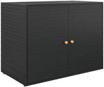 Gartenschrank Schwarz 100x55,5x80 Cm Poly Rattan Vidaxl