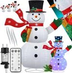 Led Schneemann Mit Fernbedienung - Mit 8 Modi Bunter Farbspiel- Timer 24h