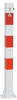 Schake - Absperrpfosten rot/weiß H900xB70xT70 mm umlegbar mit Profilzylinder...