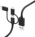 Hama Usb-kabel Usb 2.0 Usb-a Stecker, Usb-c&reg; Stecker, Apple Lightning Stecker,
