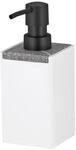 Distributeur &Agrave; Savon Blanc Mat & Aspect Pierre - Cube - Kela