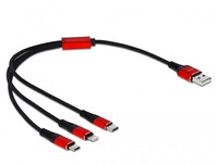 Usb Ladekabel 3 In 1 F&uuml;r Lightning&trade; / Micro Usb / Usb Type-c&trade; 30 Cm (85891) -