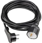 As-schwabe - Verl&auml;ngerungskabel Flachstecker 5 M Schwarz Ip20 H05vv-f 3g1,5