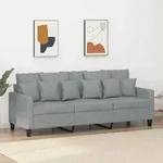 3-sitzer-sofa Hellgrau 180 Cm Stoff Vidaxl