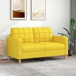 2-sitzer-sofa Hellgelb 140 Cm Stoff - Vidaxl