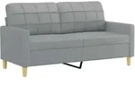 2-sitzer-sofa Hellgrau 140 Cm Stoff Vidaxl