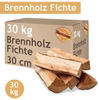 Flameup - Brennholz Fichte Kaminholz 30 kg Holz 30 cm Für Ofen und Kamin...