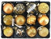 Buri - Glas-weihnachtsbaumkugeln 12er-set Christbaumschmuck Weihnachtsdeko...