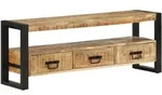Tv-schrank 120x30x45 Cm Massivholz Mango - Vidaxl