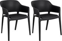 2er Set Stapelst&uuml;hle Puebla Schwarz