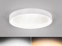 Flache Led Deckenleuchte Doha Wei&szlig; Matt, &Oslash; 45cm