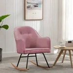 Schaukelstuhl Rosa Samt - Vidaxl