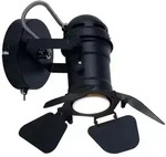 Retro Wand Lampe Schlaf G&auml;ste Zimmer Beleuchtung Schwarz Klappen Spot Verstellbar