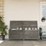 Gartentruhe Anthrazit 150x50x56,5 Cm Massivholz Tanne - Vidaxl