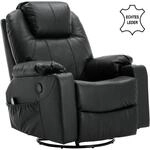 M Mcombo Fernsehsessel Relaxsessel Massage Heizung Usb 7050bk (manuell Verstellbar)