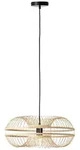 Busan Pendelleuchte 48cm Schwarz/natur Innenleuchten,pendelleuchten 1x A60, E27, 40w,