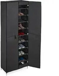 Relaxdays Schuhschrank, 30 Paar Schuhe, Magnetische T&uuml;ren, Stecksystem, Stoffschrank