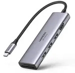 6in1 Multifunktionaler Usb-c Hub - 3x Usb Hdmi 4k Sd- Und Tf-kartenleser Grau
