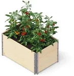Kronus 3er-set Palettenrahmen Hochbeet 80x60x60 Cm Stapelbar Aufsatzrahmen