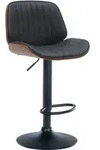 Barhocker Nova Kunstleder Walnuss/schwarz