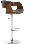 Clp - Barhocker Kingston Stoff Walnuss/dunkelgrau