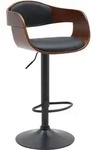 Clp - Barhocker Kingston Walnuss/schwarz Kunstleder