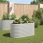 Garten-hochbeet 160x80x81 Cm Verzinkter Stahl Silbern - Vidaxl