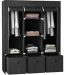 Kleiderschrank Stoffschrank Mit Kleiderstange, Schubladen, Rei&szlig;verschluss