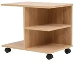 Vidaxl Rolling Shelf 50x35x42 Cm Oak