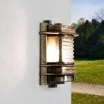 Au&szlig;enwandlampe Aus Messing Antik Halbrund Gracia