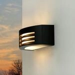 Wandleuchte Schwarz B:29cm Ip44 Up Down Modern