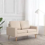2-sitzer-sofa Creme Stoff - Vidaxl