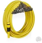 Relaxdays - Schlauchhalter Antik, Gartenschlauchhalter Mit Rosenmotiv, Gusseisen, Zum