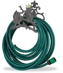 Relaxdays - Gartenschlauchhalter, Gusseisen, Eule, Mit Motiv, Nostalgisch,