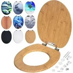 Toilettendeckel Mit Doppelter Absenkautomatik Mdf Rostfreie Metall Scharniere Wc Sitz