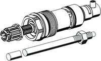 Schell - Oberteil Inklusive Spindel Polar Ii, Spindel 177,5mm Lang