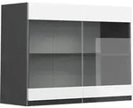 K&uuml;chenglasschrank R-line, Wei&szlig;, 80 Cm J-shape Vicco