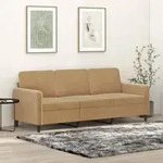 3-sitzer-sofa Braun 180 Cm Samt Vidaxl