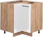 Vicco - Eckunterschrank Fame-line, Wei&szlig; Hochglanz, 80.5 Cm Ohne Arbeitsplatte