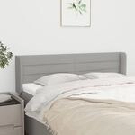 Kopfteil Mit Ohren Hellgrau 147x16x78/88 Cm Stoff Vidaxl