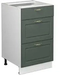 Vicco - K&uuml;chenunterschrank Fame-line, Gr&uuml;n-gold Landhaus, 50 Cm Ohne Arbeitsplatte