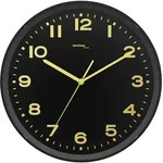Techno Line Wt 8500-1 Gold Funk Wanduhr 30 Cm X 4.1 Cm Schwarz