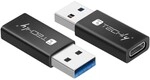 Techly Iadap Usb3-aft Usb-a/usb-c-kabeladapter, Schwarz